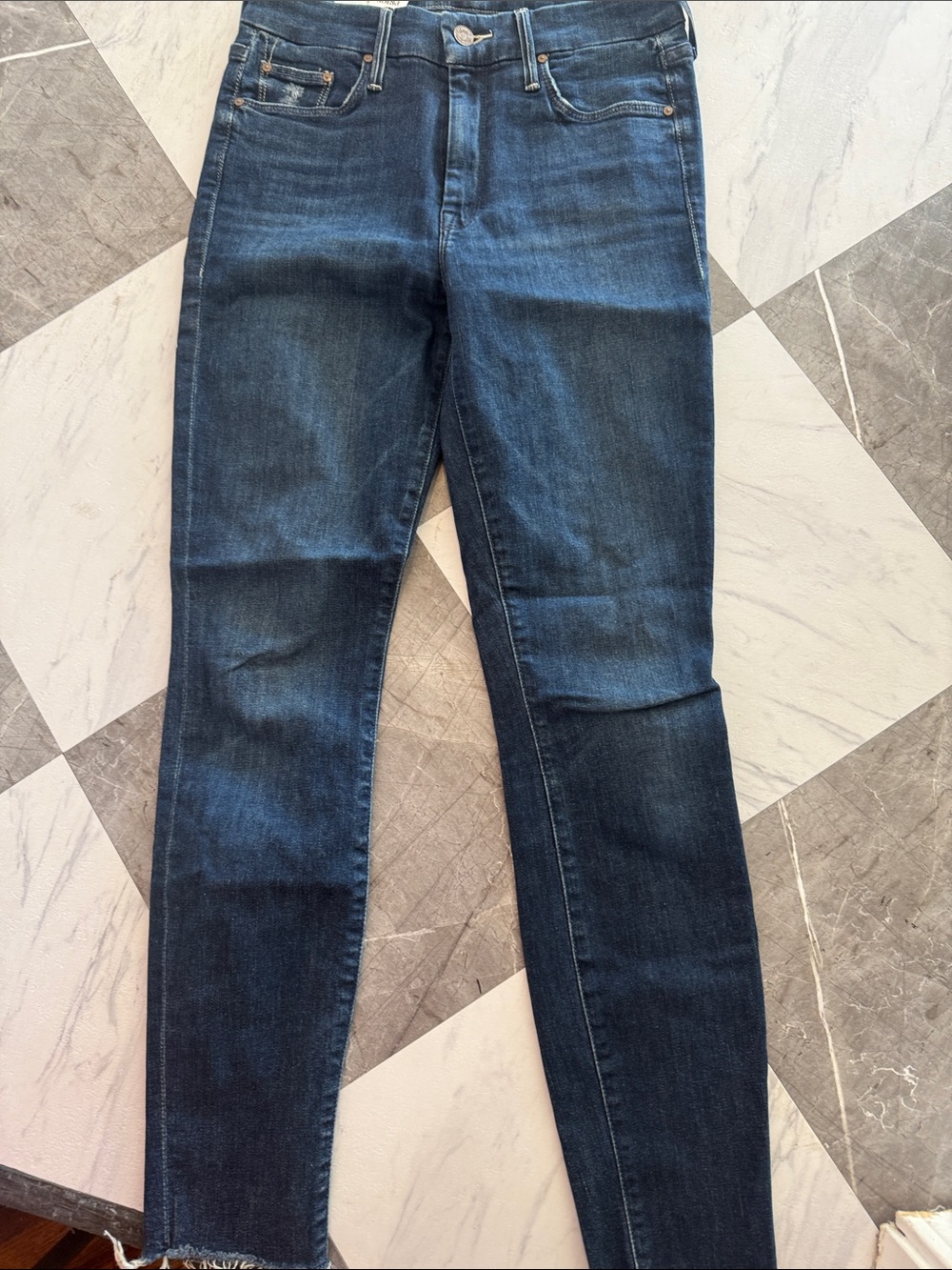 MOTHER Dark Blue Skinny Jeans